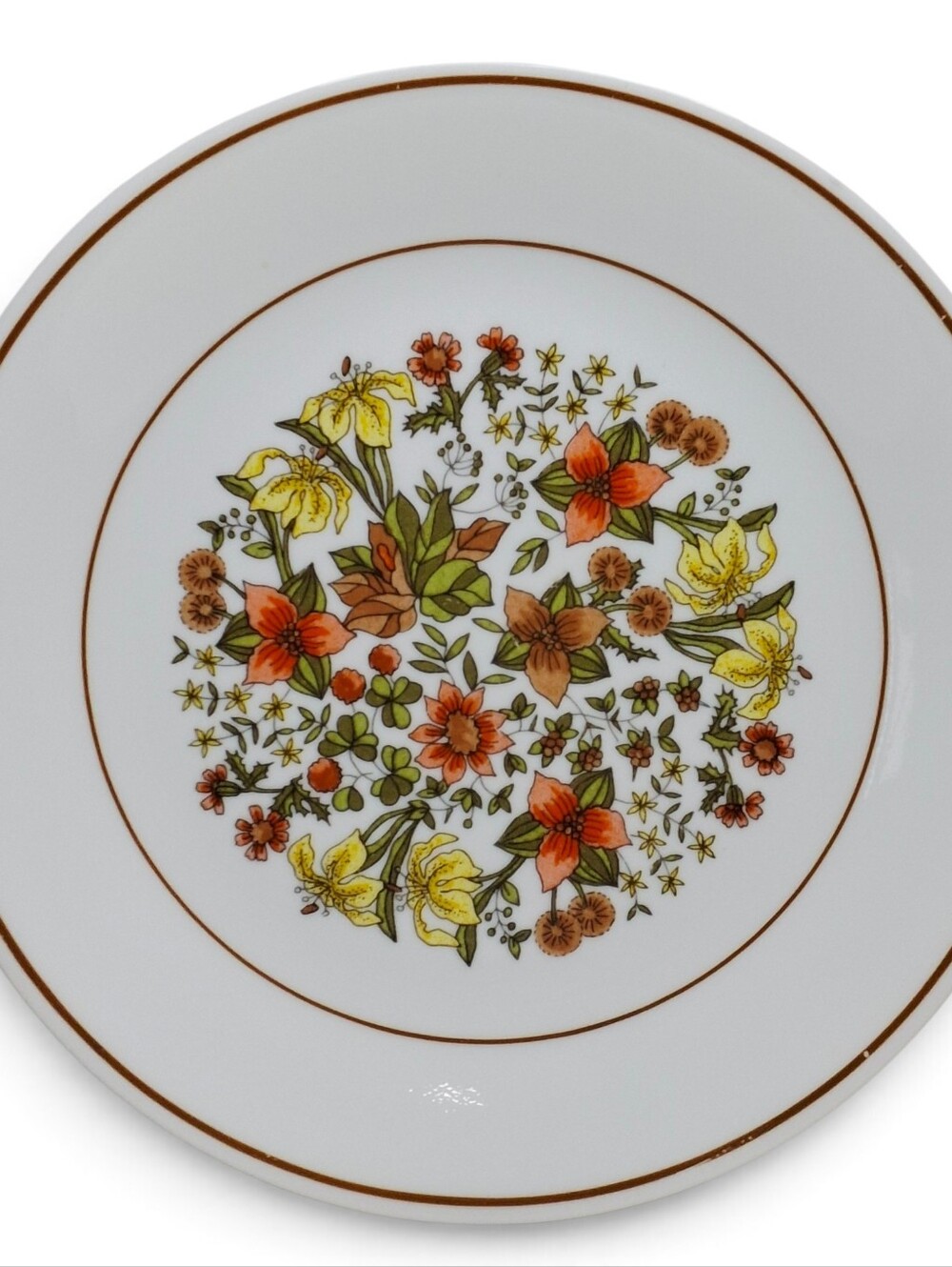 Corelle Indian Summer Lunch Salad Plate Vintage 1970s Decorative Boho Dinnerware